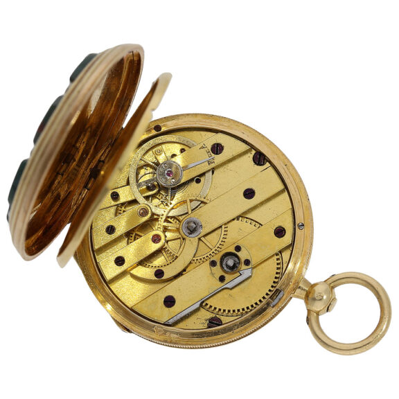 Unique French 18K gold miniature lady's pocket watch Circa 1860 Unique French 18K gold miniature lady's pocket watch Circa 1860