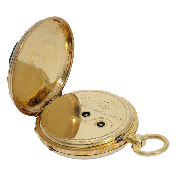 Unique French 18K gold miniature lady's pocket watch Circa 1860 Unique French 18K gold miniature lady's pocket watch Circa 1860