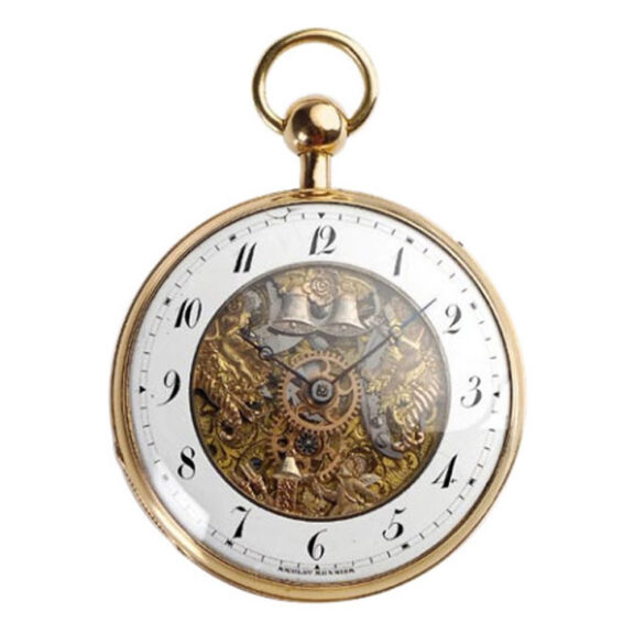 Swiss gold quarter repeater with jacquemarts Circa 1810