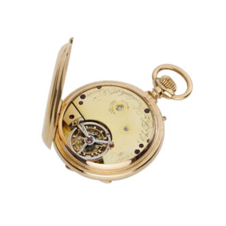 French gold pocket watch with one-minute tourbillon Circa 1890 French gold pocket watch with one-minute tourbillon Circa 1890