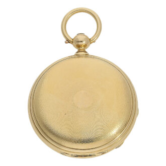 Heavy English gold hunting cased detent pocket watch Circa 1875