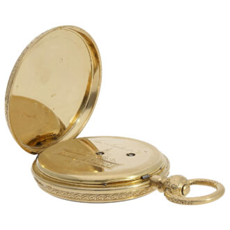 Very fine Swiss 18K gold cabriolet detent pocket watch Circa 1860