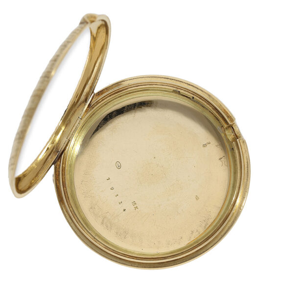 Very fine Swiss 18K gold cabriolet detent pocket watch Circa 1860 Very fine Swiss 18K gold cabriolet detent pocket watch Circa 1860