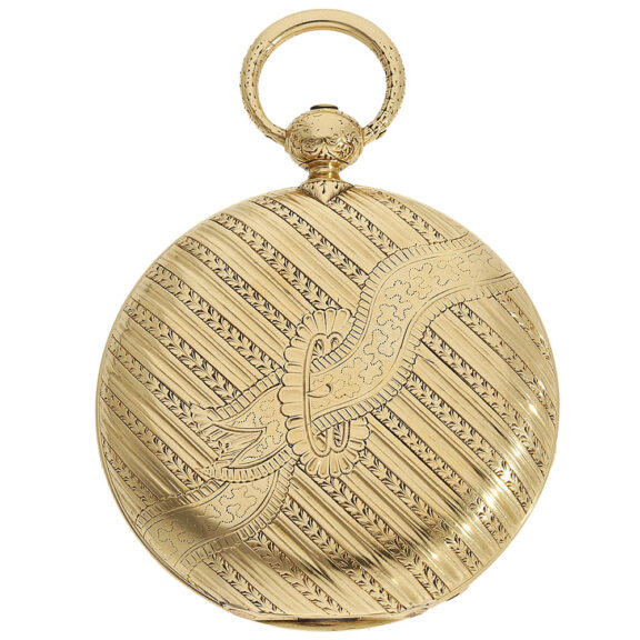 Very fine Swiss 18K gold cabriolet detent pocket watch Circa 1860 Very fine Swiss 18K gold cabriolet detent pocket watch Circa 1860