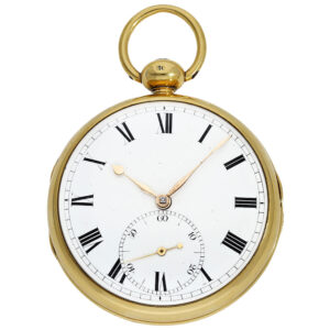 English gold open faced pocket chronometer Circa 1802