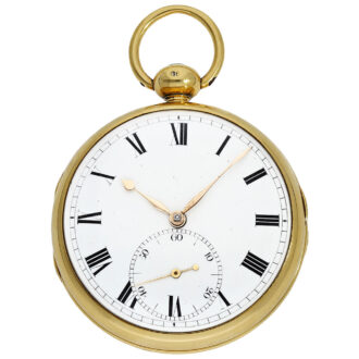 English gold open faced pocket chronometer Circa 1802