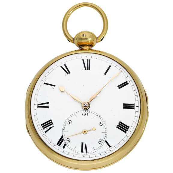 English gold open faced pocket chronometer Circa 1802