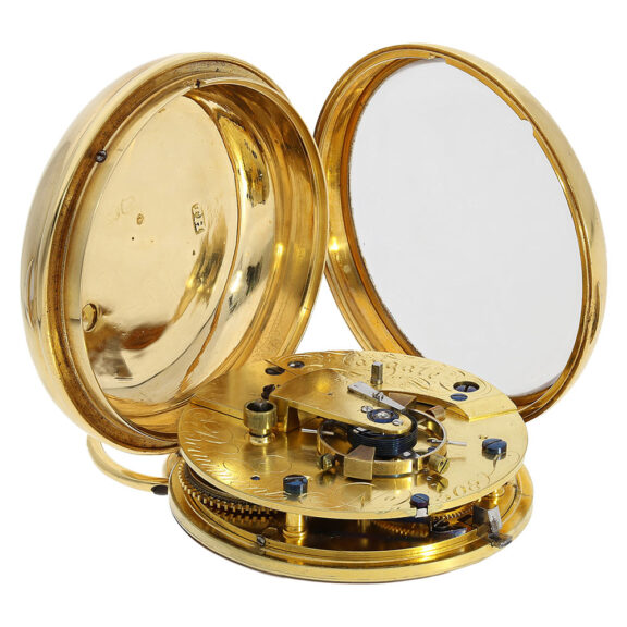 English gold open faced pocket chronometer Circa 1802 English gold open faced pocket chronometer Circa 1802