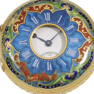 American gold, enamel and diamond set watch Circa 1904 American gold, enamel and diamond set watch Circa 1904