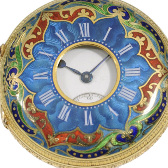 American gold, enamel and diamond set watch Circa 1904 American gold, enamel and diamond set watch Circa 1904