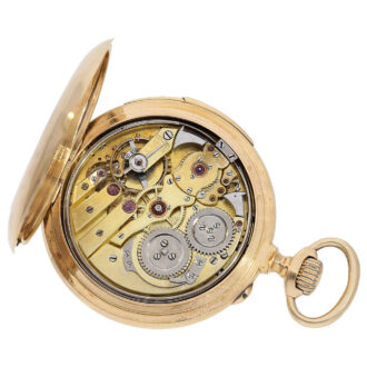 Swiss 18K gold minute repeating chronometer watch Circa 1900