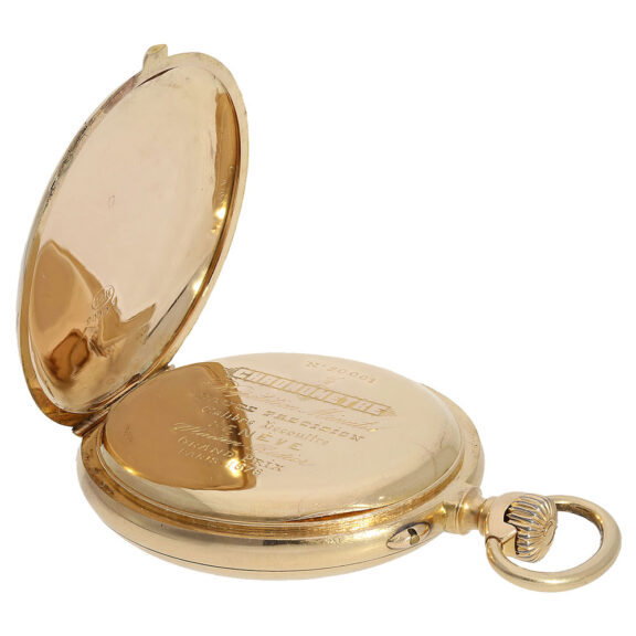 Swiss 18K gold minute repeating chronometer watch Circa 1900 Swiss 18K gold minute repeating chronometer watch Circa 1900