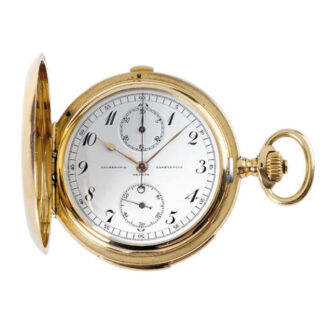 Swiss gold hunting cased minute repeating watch Circa 1920