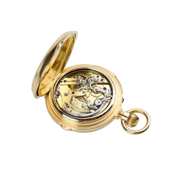 Indian gold minute repeating pocket watch with chronograph Circa 1880 Indian gold minute repeating pocket watch with chronograph Circa 1880