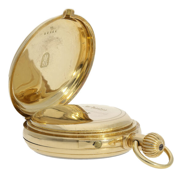 French gold pocket watch with experimental chronograph Circa 1870 French gold pocket watch with experimental chronograph Circa 1870