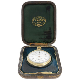 French gold pocket watch with experimental chronograph Circa 1870
