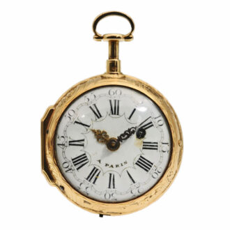 French 18 carat gold repeating verge pocket watch Circa 1790