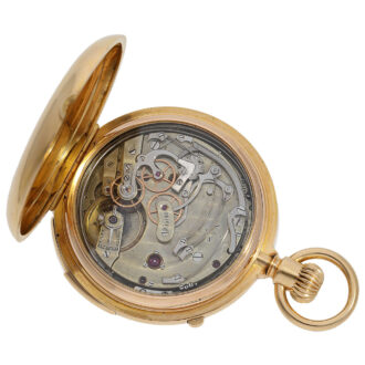 Swiss 18K gold repeating split second chronograph Circa 1870