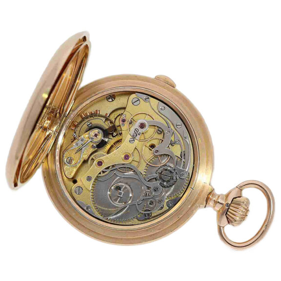 Impressive gold German chronograph watch with register Circa 1915 Impressive gold German chronograph watch with register Circa 1915