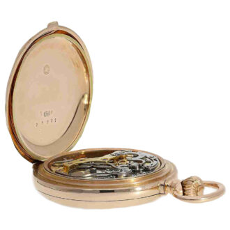 Impressive gold German chronograph watch with register Circa 1915 Impressive gold German chronograph watch with register Circa 1915