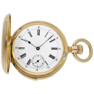 Swiss 18K gold quarter repeating lever precision watch Circa 1880