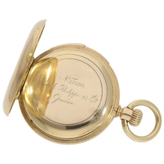 Swiss 18K gold quarter repeating lever precision watch Circa 1880