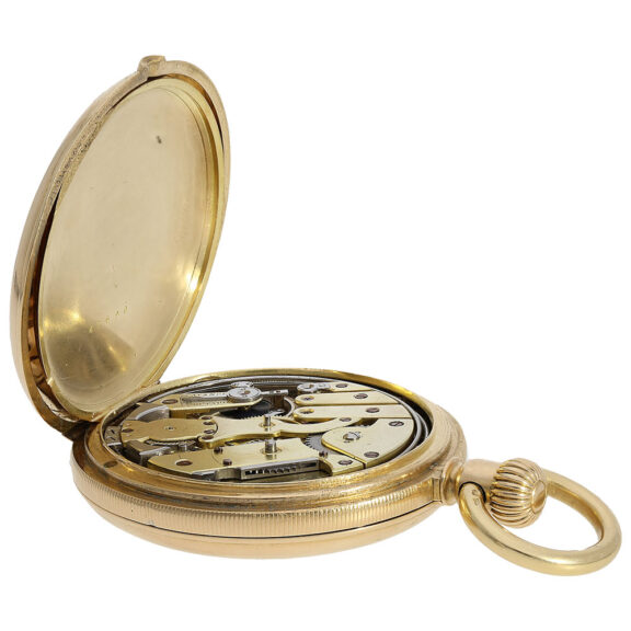 Swiss 18K gold quarter repeating lever precision watch Circa 1880 Swiss 18K gold quarter repeating lever precision watch Circa 1880