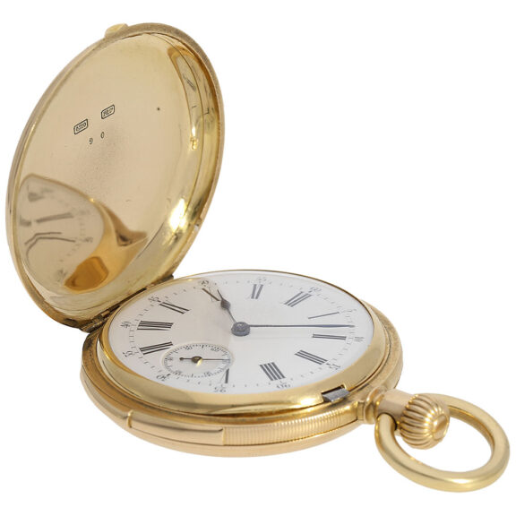 Swiss 18K gold quarter repeating lever precision watch Circa 1880 Swiss 18K gold quarter repeating lever precision watch Circa 1880