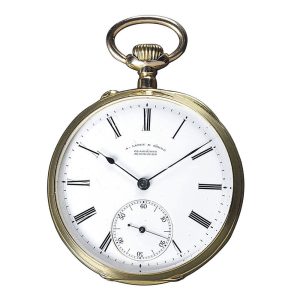 German gold open faced lever pocket watch Circa 1882