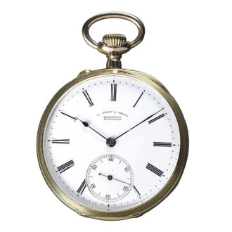 German gold open faced lever pocket watch Circa 1882