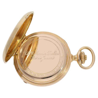 Swiss gold open faced chronograph pocket watch Circa 1890
