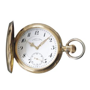 German gold keyless wind lever pocket watch Circa 1893