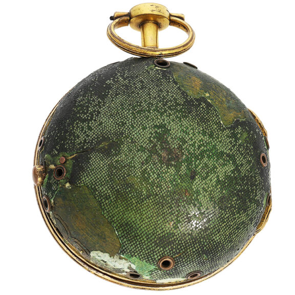 Early small French brass coach clock with alarm Circa 1760 Early small French brass coach clock with alarm Circa 1760