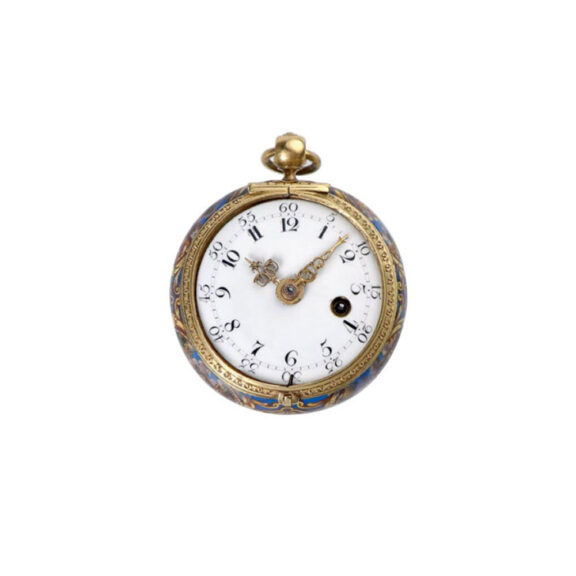 Swiss gold enamel verge pocket watch Circa 1680 Swiss gold enamel verge pocket watch Circa 1680