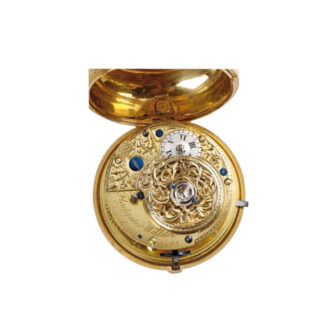 English gold pair cased watch with stoppable center seconds Circa 1771