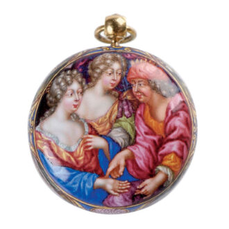 Swiss gold enamel verge pocket watch Circa 1680