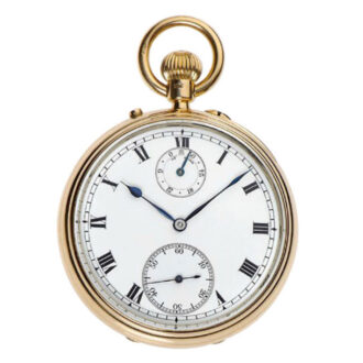 English gold precision watch with tourbillon Circa 1912