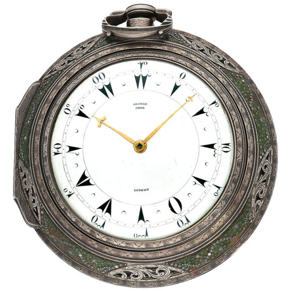 English self-strike coach clock with Grande Sonnerie Circa 1800