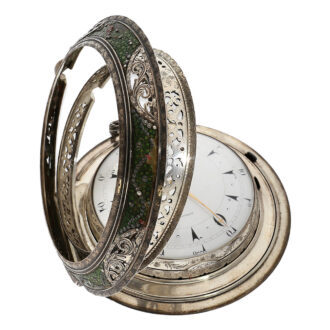 English self-strike coach clock with Grande Sonnerie Circa 1800