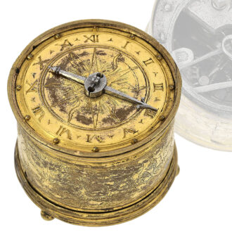 German one handed Renaissance drum clock watch Circa 1500-1550