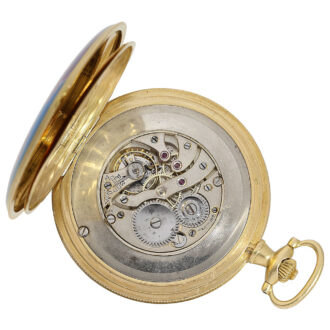 Rare Swiss gold enamel full hunter for the Indian market Circa 1925