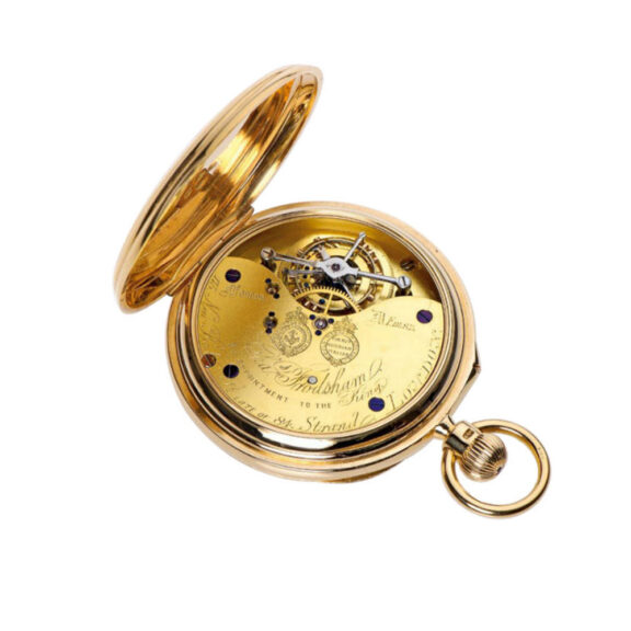 English gold precision watch with six minute tourbillon Circa 1905 English gold precision watch with six minute tourbillon Circa 1905