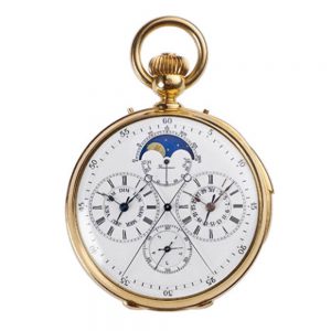 French gold astronomic minute repeater watch Circa 1867