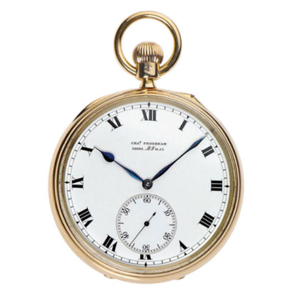 English gold precision watch with six minute tourbillon Circa 1905