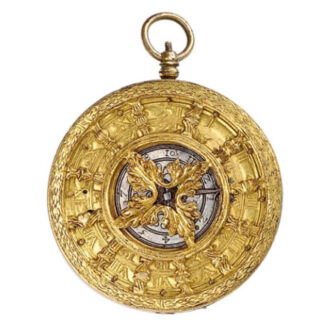German gilt watch with hour strike and alarm Circa 1570