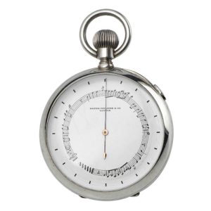Swiss silver keyless metronome chronograph with stop function Circa 1880