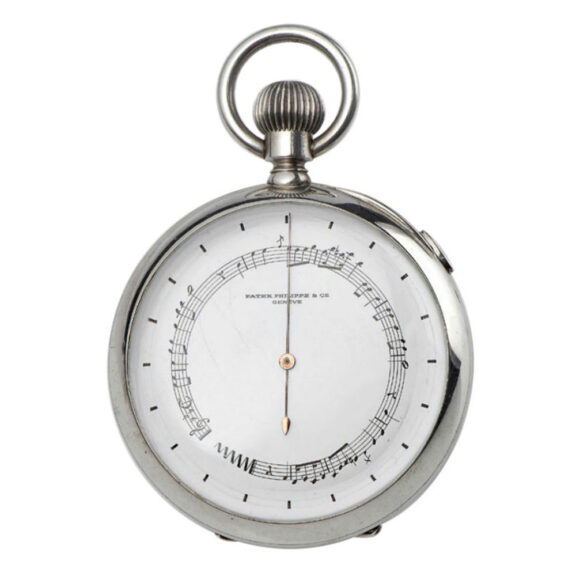Swiss silver keyless metronome chronograph with stop function Circa 1880