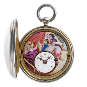 Swiss gold verge watch with concealed erotic scene Circa 1810