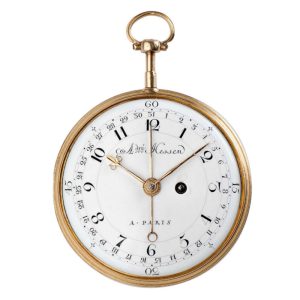 Swiss gold open faced pocket watch with 8 day movement Circa 1790