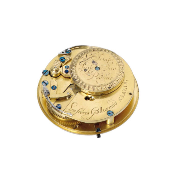 French gold and enamel open faced pocket watch Circa 1790 French gold and enamel open faced pocket watch Circa 1790